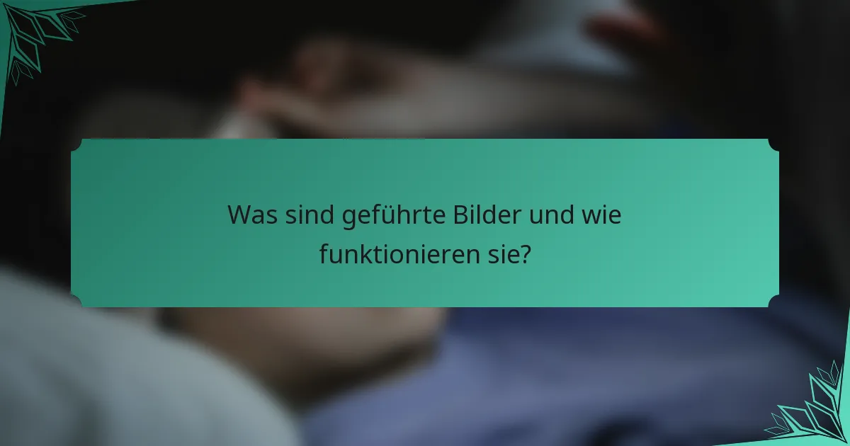 Was sind geführte Bilder und wie funktionieren sie?